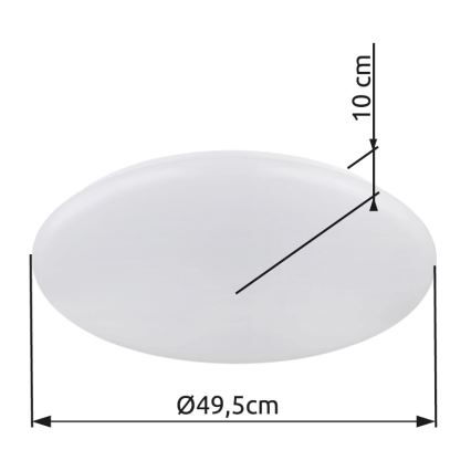 Globo - LED Stropní svítidlo LED/24W/230V pr. 49,5 cm bílá