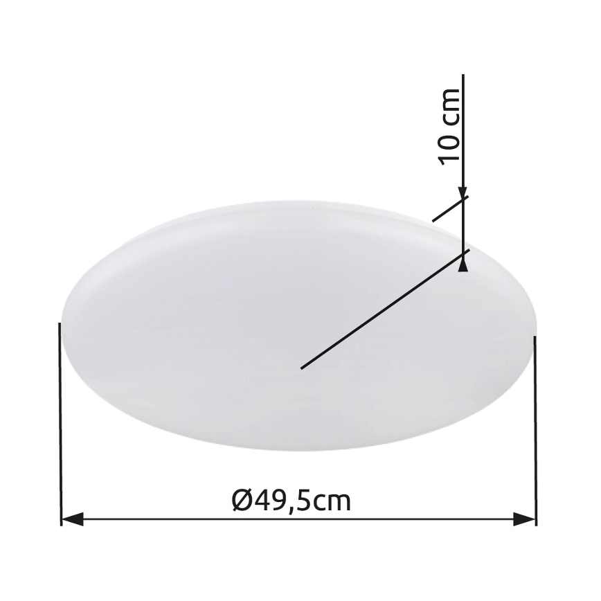Globo - LED Stropní svítidlo LED/24W/230V pr. 49,5 cm bílá