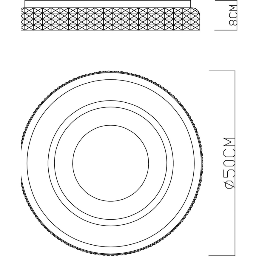 Globo - LED Stmívatelné stropní svítidlo LED/52W/230V 2700-6000K + dálkové ovládání
