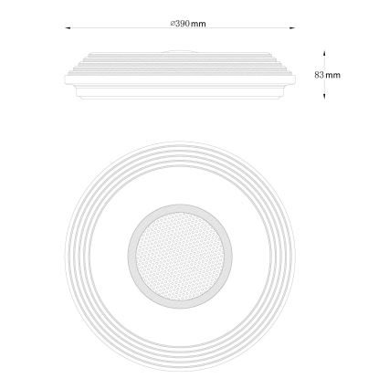 Globo - LED Stmívatelné stropní svítidlo LED/24W/230V 2700-6500K + dálkové ovládání