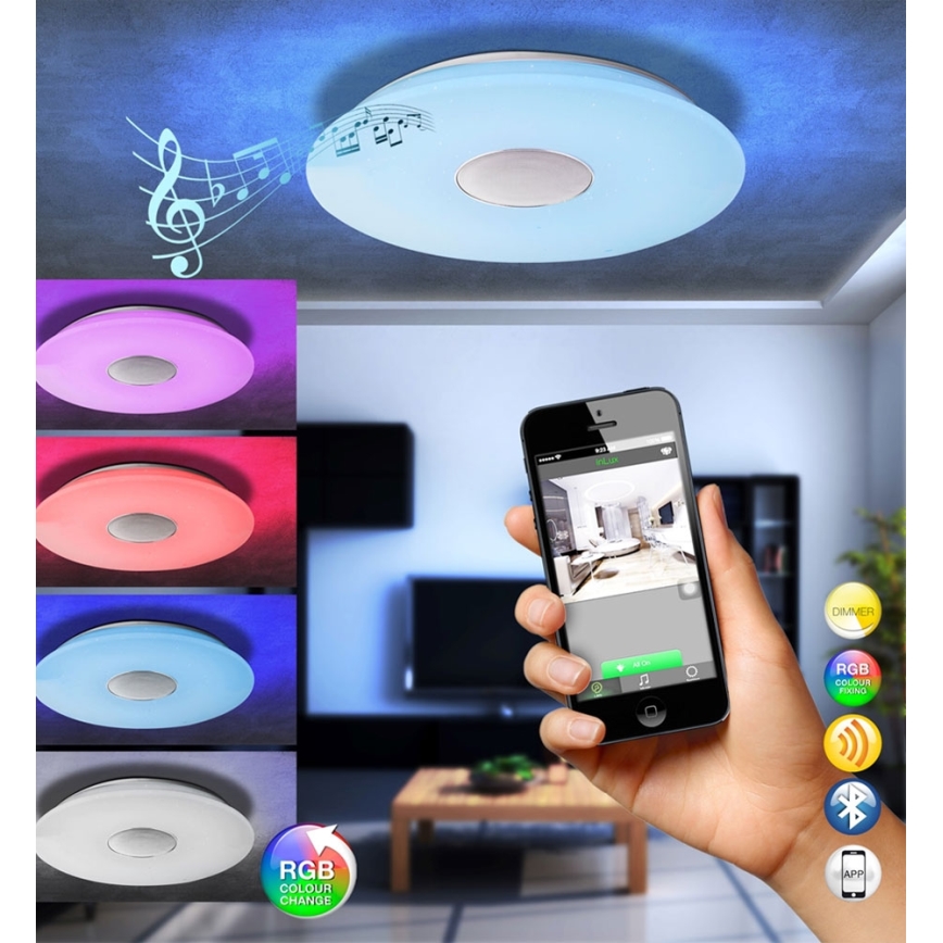 GLOBO 41329N - RGB LED Stropní svítidlo s dálkovým ovladačem NICOLE 1xLED/50W/230V