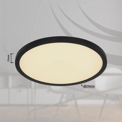 Globo - LED RGB Stmívatelné koupelnové stropní svítidlo LED/18W/230V 3000-6000K + dálkové ovládání IP44 černá