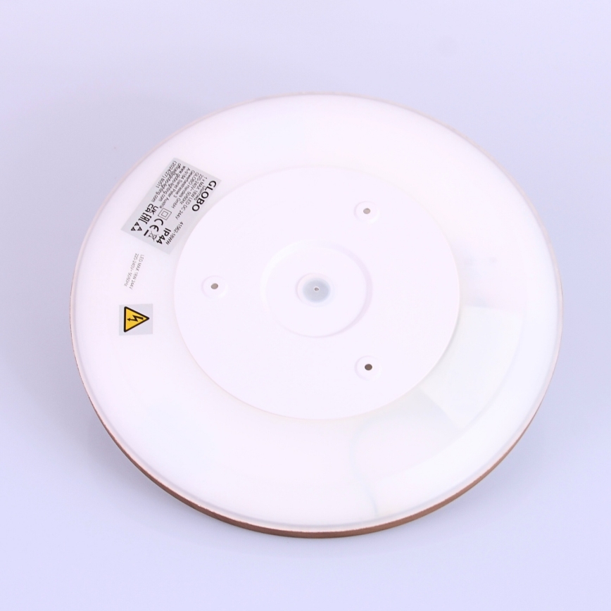 Globo - LED Stmívatelné koupelnové stropní svítidlo LED/18W/230V pr. 29,4 cm IP44 hnědá