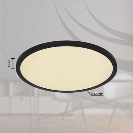 Globo - LED RGB Stmívatelné koupelnové stropní svítidlo LED/21W/230V 3000-6000K + dálkové ovládání IP44 černá