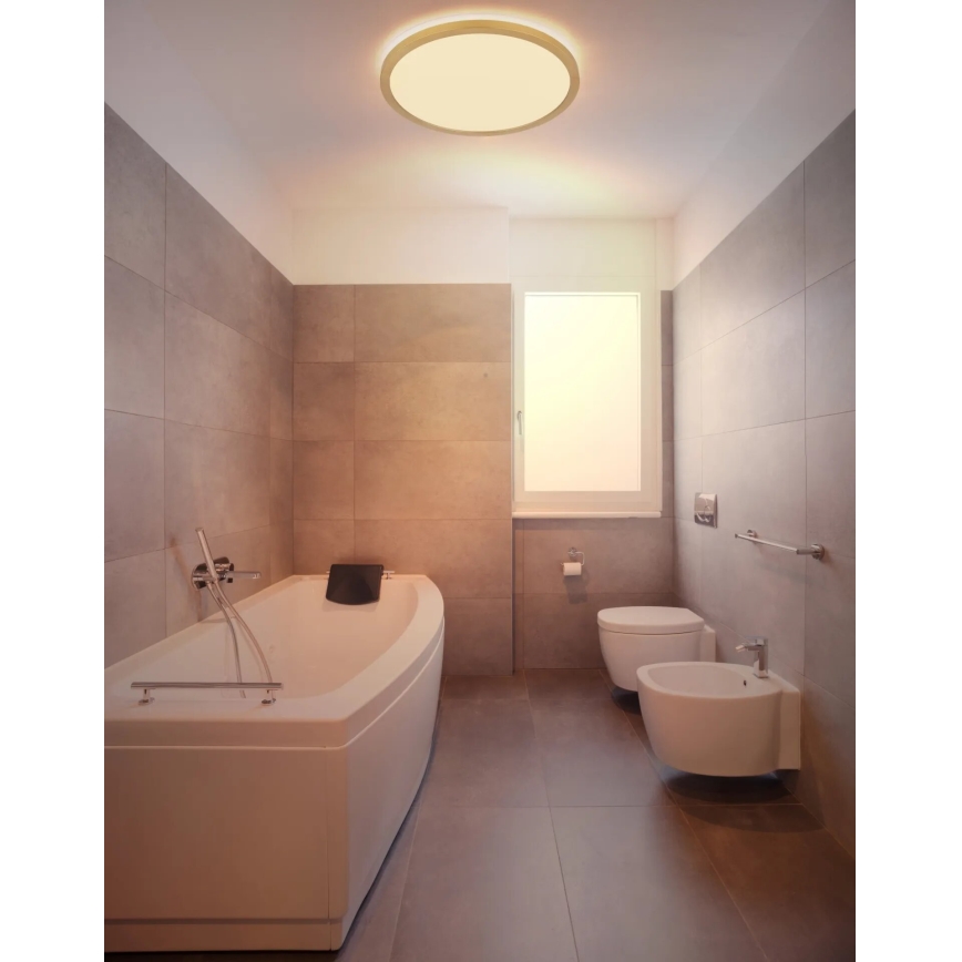 Globo - LED Stmívatelné koupelnové stropní svítidlo LED/24W/230V 3000K IP44 pr. 42 cm mosaz