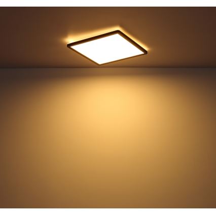 Globo - LED Stmívatelné koupelnové stropní svítidlo LED/18W/230V 29,4x29,4 cm IP44 černá