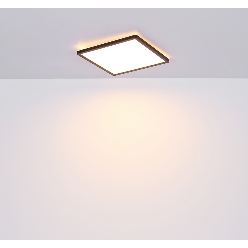 Globo - LED Stmívatelné koupelnové stropní svítidlo LED/18W/230V 29,4x29,4 cm IP44 černá