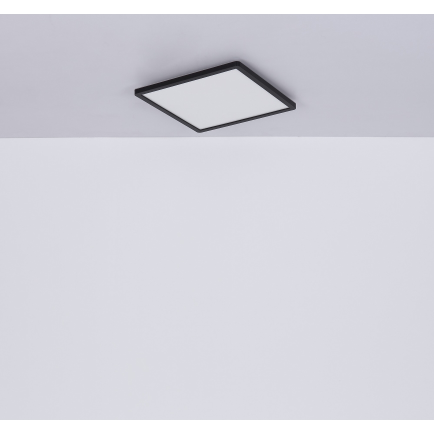 Globo - LED Stmívatelné koupelnové stropní svítidlo LED/18W/230V 29,4x29,4 cm IP44 černá