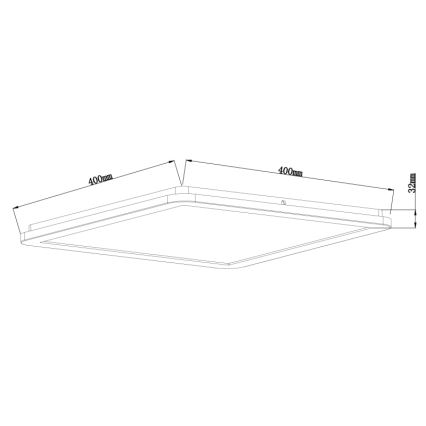 Globo - LED Stmívatelné koupelnové stropní svítidlo LED/24W/230V 42x42 cm IP44 bílá