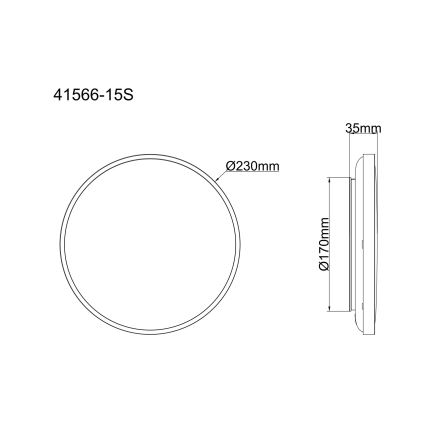Globo - LED Stropní svítidlo LED/15W/230V 4000K pr. 23 cm černá