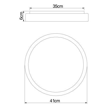 Globo - LED Stmívatelné stropní svítidlo LED/18W/230V 2700-6500K + dálkové ovládání