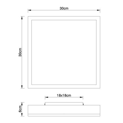 Globo - LED Stropní svítidlo LED/12W/230V 3000K 30x30 cm
