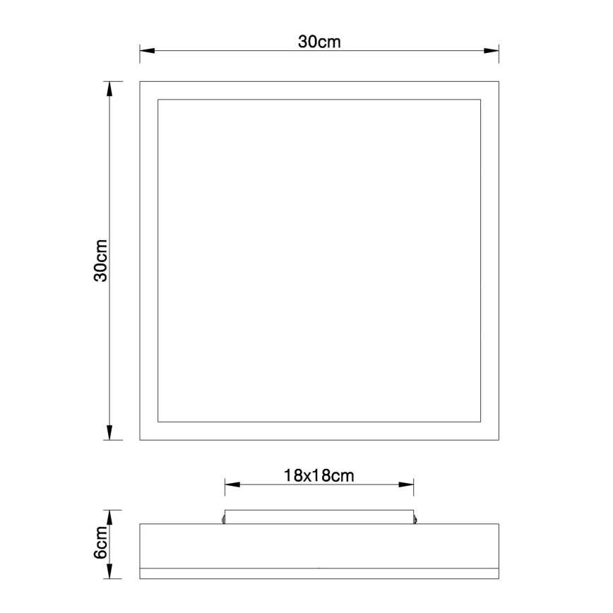Globo - LED Stropní svítidlo LED/12W/230V 3000K 30x30 cm