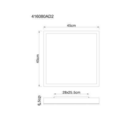 Globo - LED Stropní svítidlo LED/24W/230V 3000K 45x45 cm