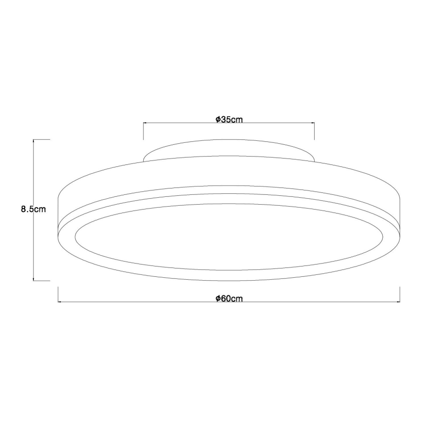 Globo - LED Stmívatelné stropní svítidlo LED/40W/230V 2700-6500K pr. 60 cm + dálkové ovládání