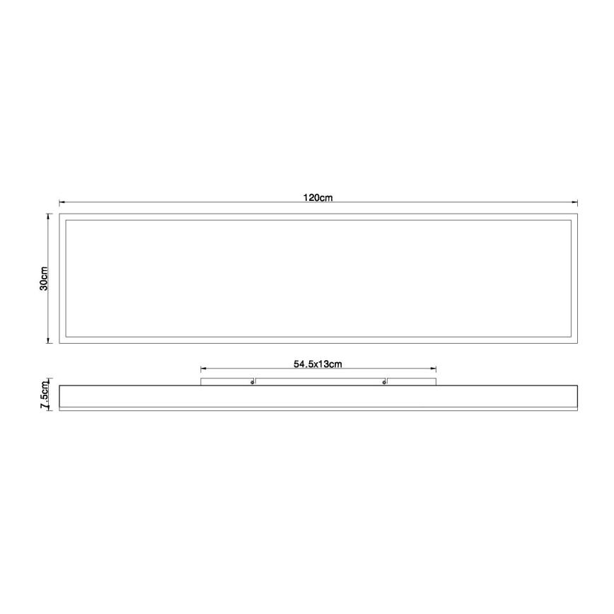 Globo - LED Stmívatelné stropní svítidlo LED/36W/230V 2700-6500K 30x120 cm + dálkové ovládání