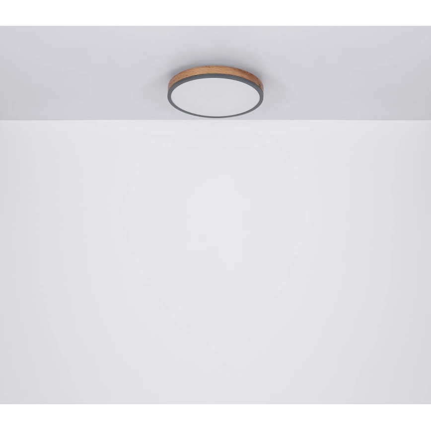 Globo - LED Stmívatelné stropní svítidlo LED/40W/230V 2700-6500K pr. 60 cm + dálkové ovládání hnědá/šedá