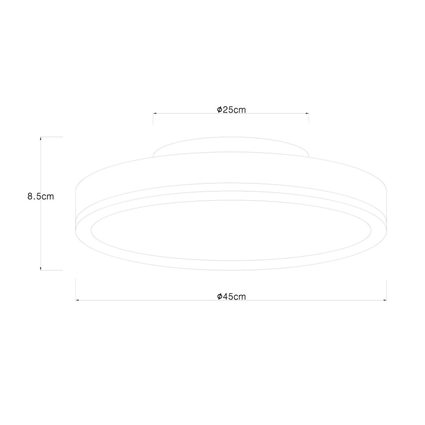 Globo - LED Stropní svítidlo LED/24W/230V pr. 45 cm hnědá