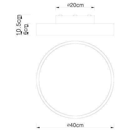 Globo - LED Stmívatelné stropní svítidlo LED/24W/230V + dálkové ovládání