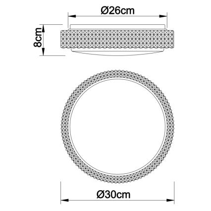 Globo - LED Stropní svítidlo LED/12W/230V 2700/4200/6500K pr. 30 cm