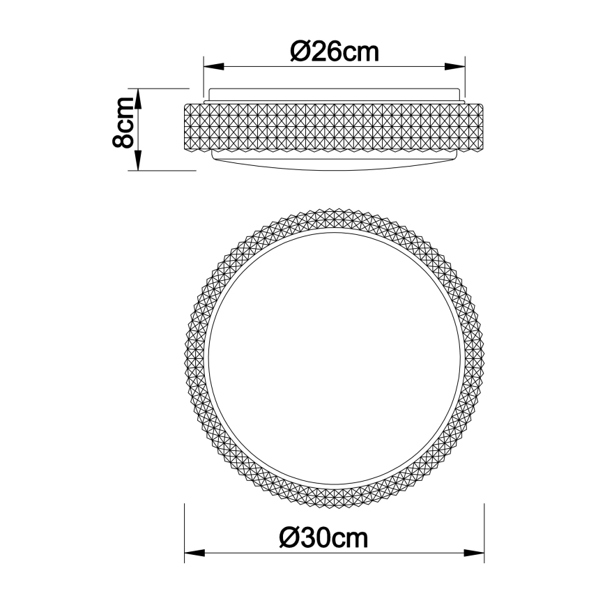 Globo - LED Stropní svítidlo LED/12W/230V 2700/4200/6500K pr. 30 cm