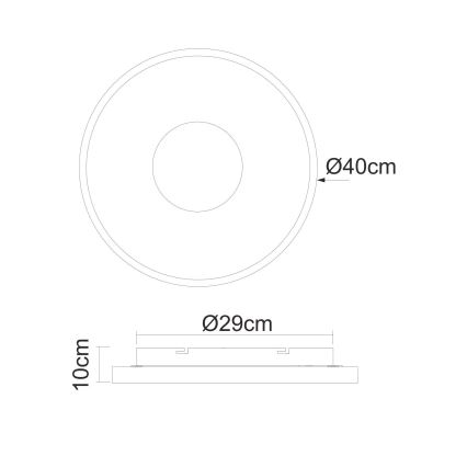 Globo - LED Stmívatelné stropní svítidlo LED/30W/230V + dálkové ovládání