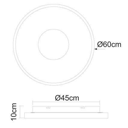 Globo - LED Stmívatelné stropní svítidlo LED/42W/230V 2700-6000K + dálkové ovládání