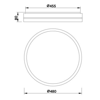 Globo - LED Stmívatelné stropní svítidlo LED/40W/230V 2700-6500K + dálkové ovládání