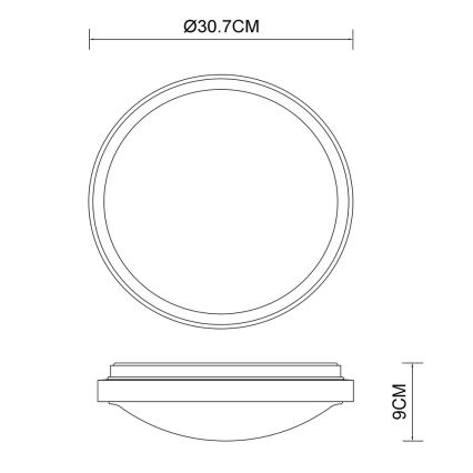 Globo - LED Stropní svítidlo LED/12W/230V 307 mm 3000/4500/6000K