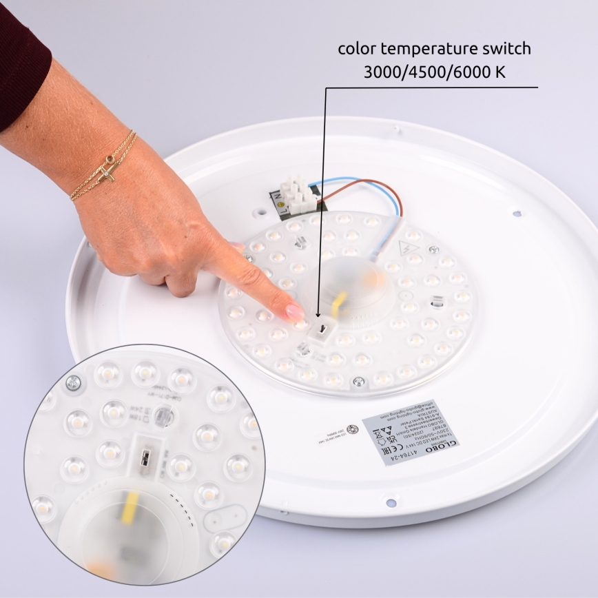 Globo - LED Stropní svítidlo LED/24W/230V 3000/4500/6000K pr. 43,7 cm