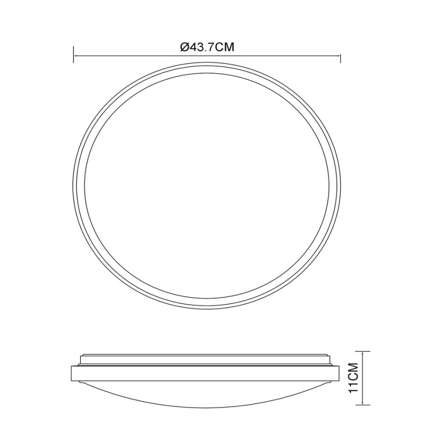 Globo - LED Stropní svítidlo LED/24W/230V 3000/4500/6000K pr. 43,7 cm