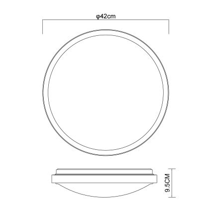 Globo - LED Stropní svítidlo LED/24W/230V 3000/4500/6000K pr. 42 cm