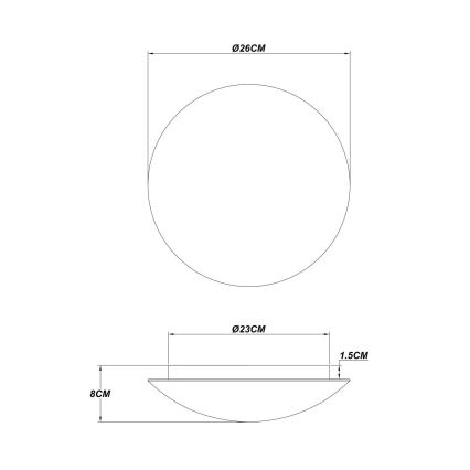 Globo - LED Stropní svítidlo LED/16W/230V 3000K pr. 26 cm