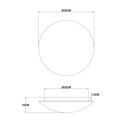 Globo - LED Stropní svítidlo LED/24W/230V 3000K pr. 35 cm
