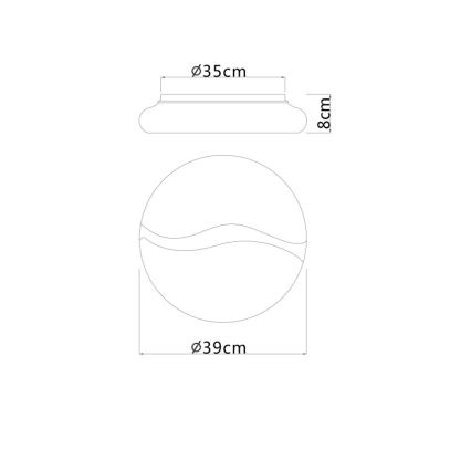 Globo - LED Stropní svítidlo LED/24W/230V 3000/4200/6000K pr. 39 cm