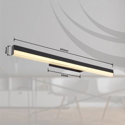 Globo - LED Nástěnné svítidlo LED/12W/230V 3000/6000K 60 cm černá