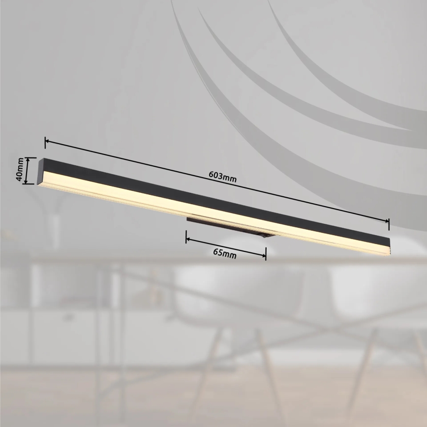 Globo - LED Nástěnné svítidlo LED/18W/230V 3000/6000K 80 cm černá