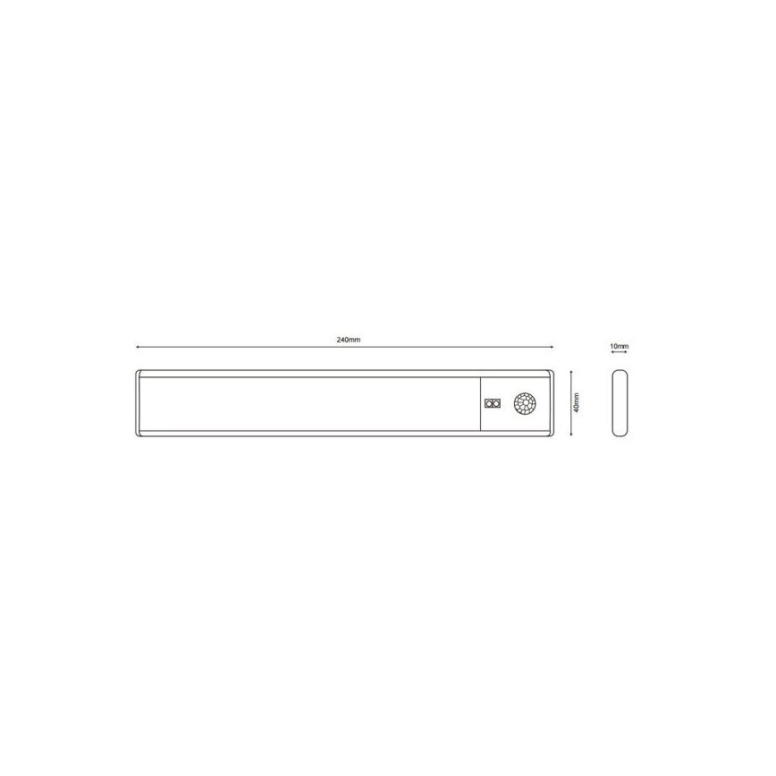 Globo - LED Stmívatelné nabíjecí podlinkové svítidlo LED/1,4W/5V 4000K 1100 mAh 24 cm