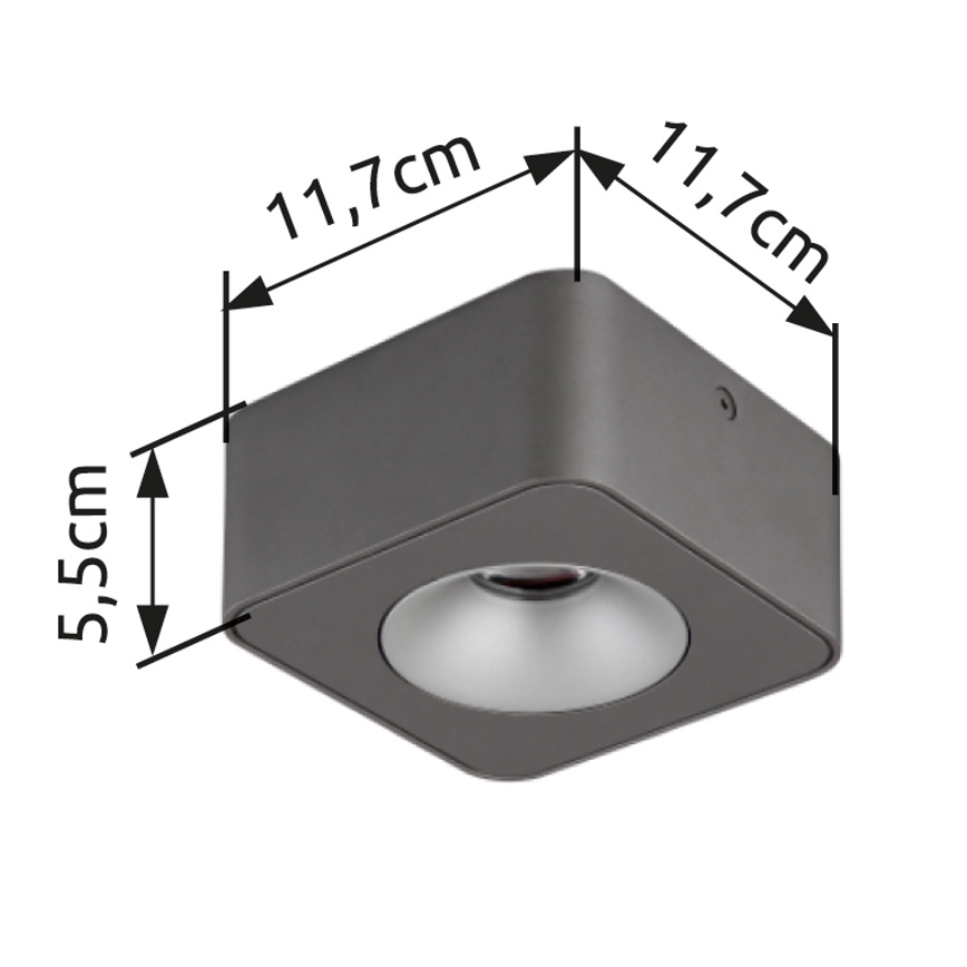 Globo - LED Stropní svítidlo LED/6,5W/230V 11,7x11,7 cm