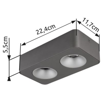 Globo - LED Stropní svítidlo LED/11W/230V 11,7x22,4 cm