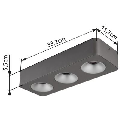 Globo - LED Stropní svítidlo LED/14W/230V 11,7x33,2 cm