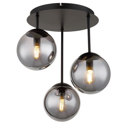 Globo - Přisazený lustr 3xE14/25W/230V černá