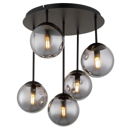 Globo - Přisazený lustr 5xE14/25W/230V černá