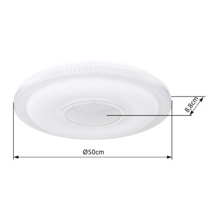 Globo - LED Stmívatelné stropní svítidlo LED/30W/230V 3000-6500K pr. 50 cm bílá Wi-Fi Tuya + dálkové ovládání