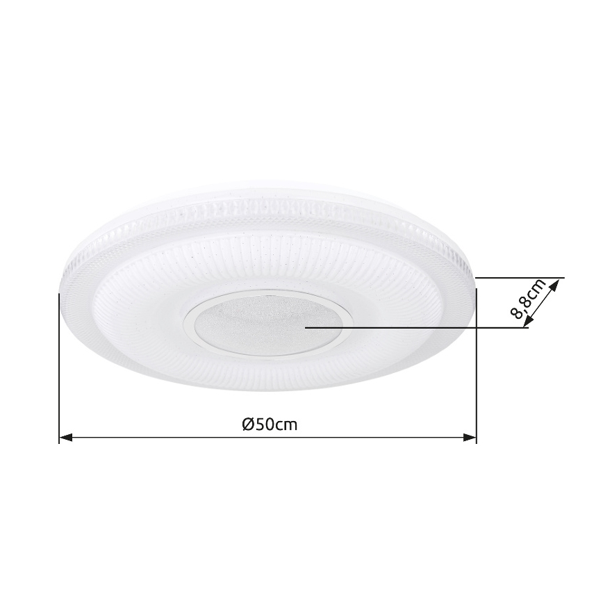 Globo - LED Stmívatelné stropní svítidlo LED/30W/230V 3000-6500K pr. 50 cm bílá Wi-Fi Tuya + dálkové ovládání