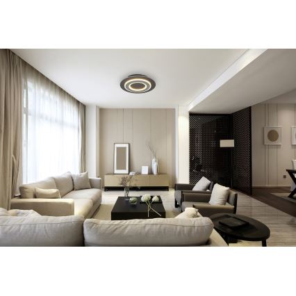 Globo - LED Stropní svítidlo LED/24W/230V 3000K pr. 32 cm antracit