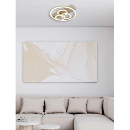 Globo - LED Stmívatelné stropní svítidlo LED/40W/230V 2700-6500K pr. 35x33 cm béžová + dálkové ovládání