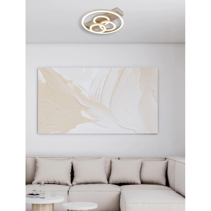 Globo - LED Stmívatelné stropní svítidlo LED/40W/230V 2700-6500K pr. 35x33 cm béžová + dálkové ovládání