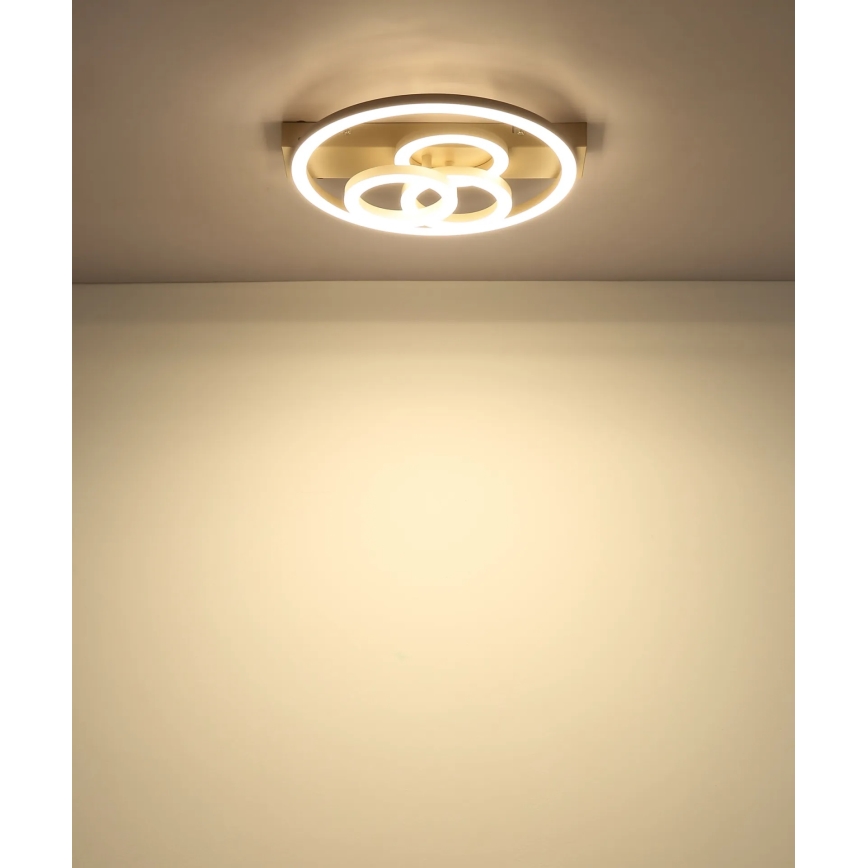 Globo - LED Stmívatelné stropní svítidlo LED/40W/230V 2700-6500K pr. 35x33 cm béžová + dálkové ovládání