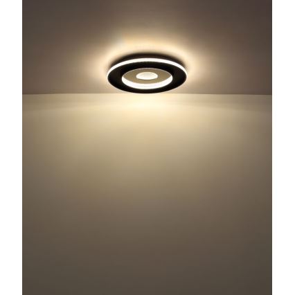 Globo - LED Stmívatelné stropní svítidlo LED/30W/230V 2700-6500K pr. 52,5 cm černá + dálkové ovládání